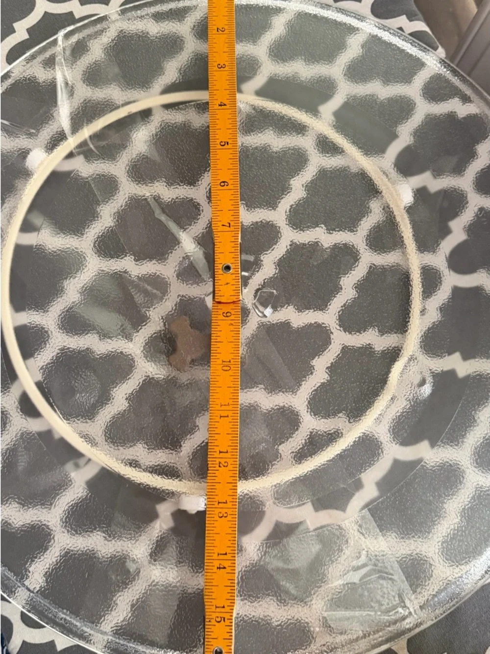 Microwave turntable glass plate turn tray and center piece 3 pcs